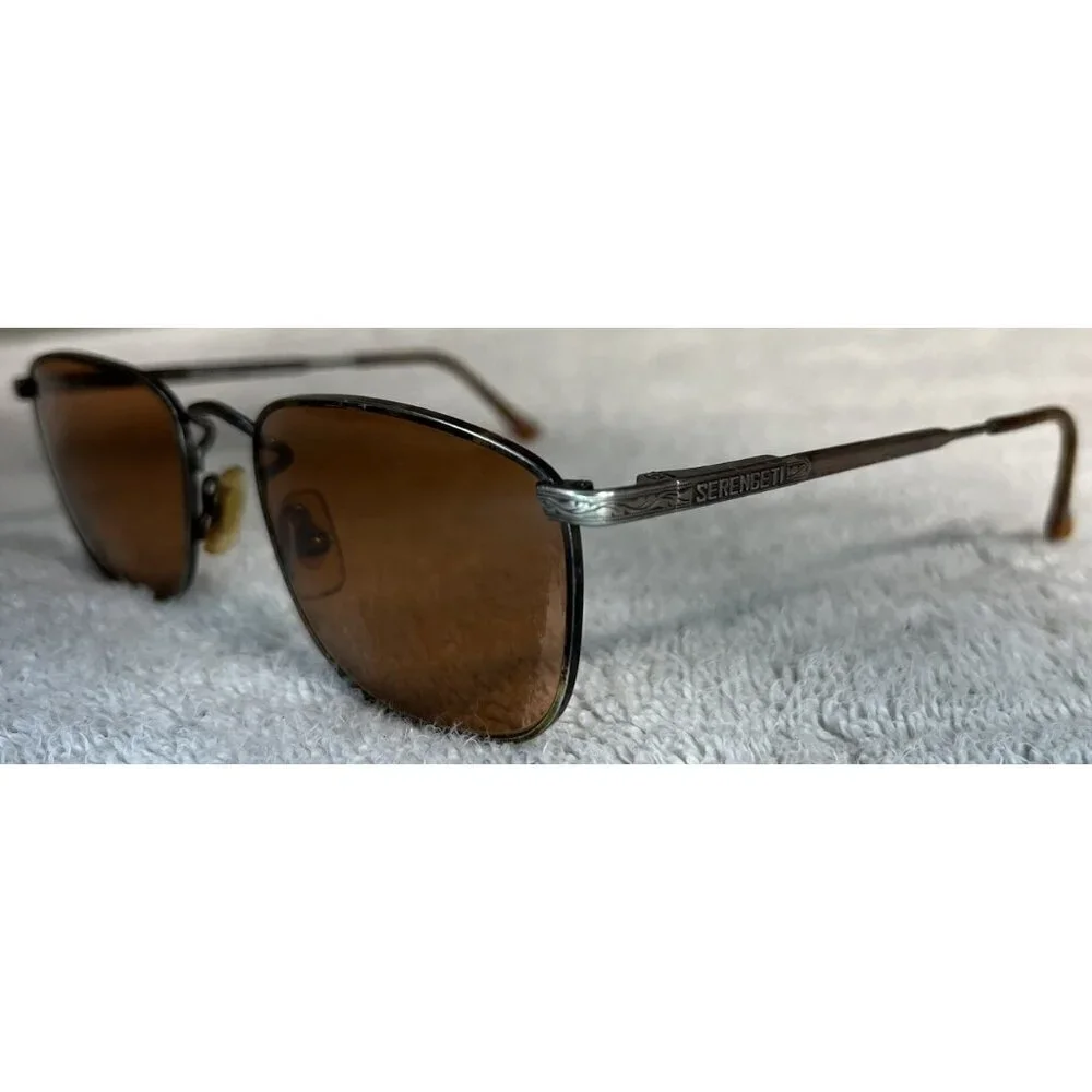 Vintage Serengeti Mariner Antique Rose Metal 5581 Sunglasses Rose Red Lenses